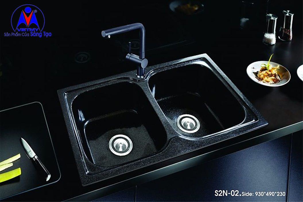 Chậu chén đá nhân tạo Việt Mỹ S2N-02